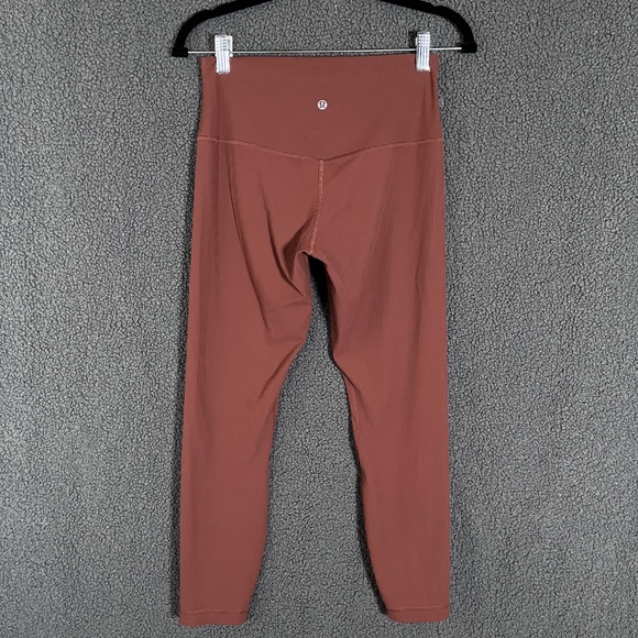 Lululemon Align Ribbed High Rise Leggings Pants - Women's Size 6 - Roasted Brown - Picture 5 of 10